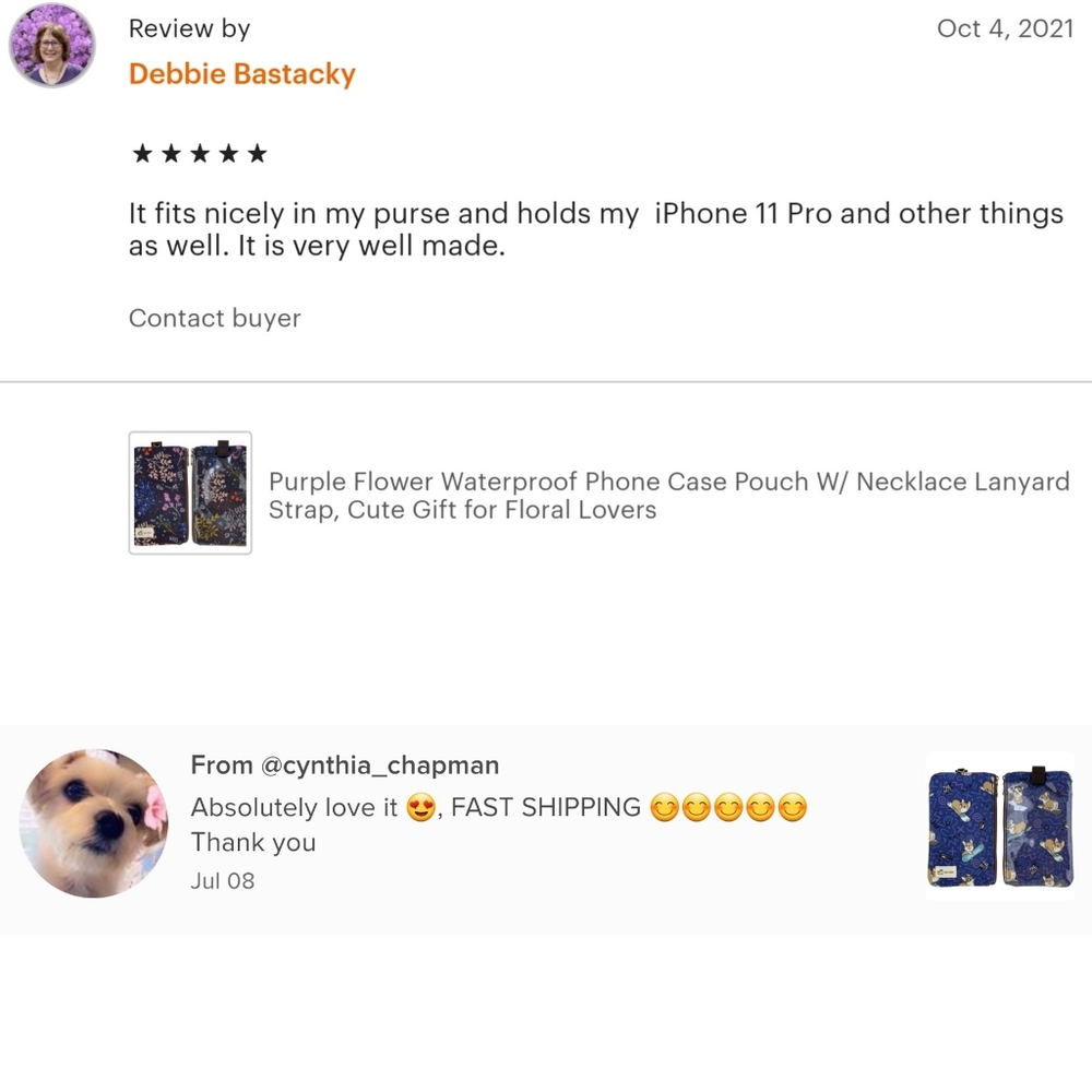 Waterproof Shiba Phone Case Pouch W/ Neck Strap - Picture 7 of 11